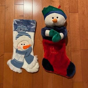 Two (2) Snowman Christmas stockings